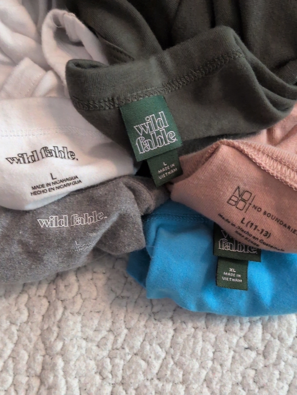 Wild Fable Cropped Cotton Blend Boxy Fit Soft Flowy Set Of 5 Tops Minimalist - Picture 12 of 12